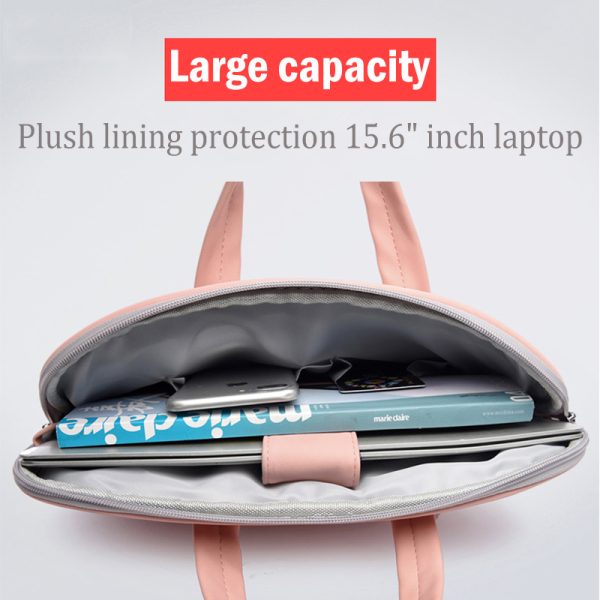 PU Leather Women Laptop Bag Notebook Carrying Case Briefcase For Macbook Air 13.3 14 15.6 Inch Men Handbags Shoulder Mouse Bag - Image 8