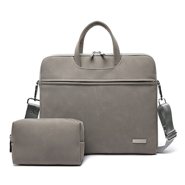 PU Leather Women Laptop Bag Notebook Carrying Case Briefcase For Macbook Air 13.3 14 15.6 Inch Men Handbags Shoulder Mouse Bag - Image 3